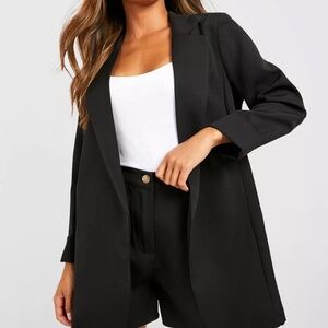 BooHoo Longline Single Button Blazer Size 24 US